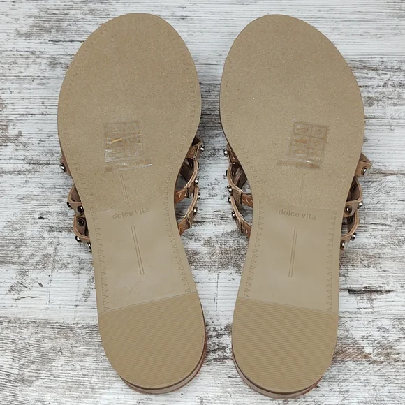 🟦NIB Dolce Vita Pinta Cafe Studded Strappy Slide Sandal - Picture 15 of 16